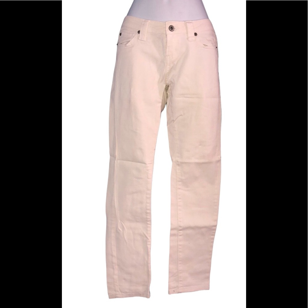 Blue asphalt white jean
